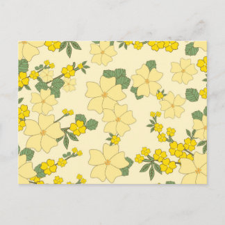 Vintage gelbe Blumen Postkarte