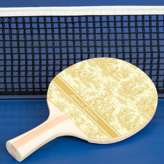 Vintage gelbe Joule Tischtennis Schläger (InSitu)