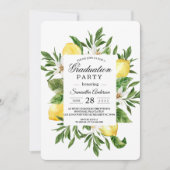 Vintage gelbe Lemonen und Bleirahmen Einladung (Vorderseite)