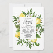 Vintage gelbe Lemonen und Bleirahmen Einladung (Vorderseite)