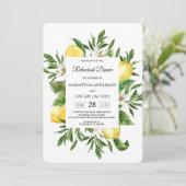Vintage gelbe Lemonen und Bleirahmen Einladung (Stehend Vorderseite)
