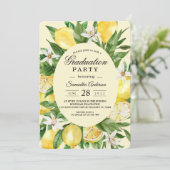Vintage gelbe Lemons Einladung (Stehend Vorderseite)