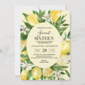 Vintage gelbe Lemons Einladung (Vorderseite)