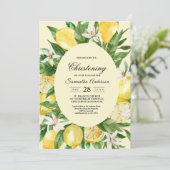 Vintage gelbe Lemons Einladung (Stehend Vorderseite)
