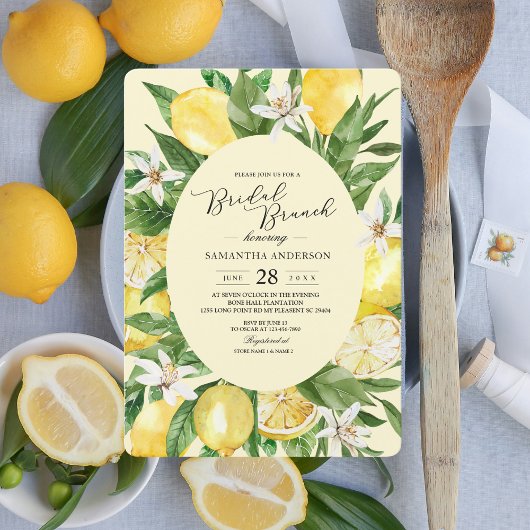 Vintage gelbe Lemons Einladung