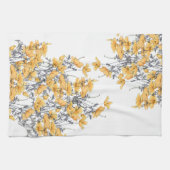 Vintage gelbe Mohnblumen-Blumen-Küchen-Tücher Geschirrtuch (Horizontal)