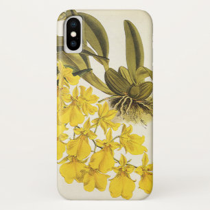 Vintage gelbe Oncidium-Orchidee, tropische Blumen iPhone X Hülle
