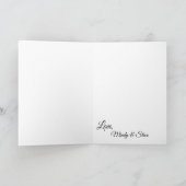 Vintage Gelbe Orchidee Blume Personalisierte Karte (Innenseite)