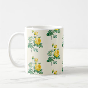 Vintage Gelbe Rose Fine Art Kaffeetasse