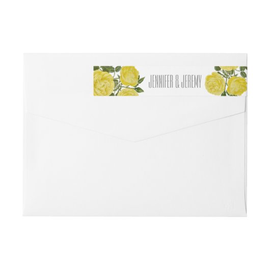 Vintage gelbe Rosen (Rückseite)