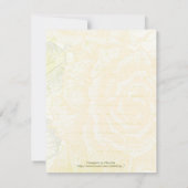 Vintage gelbe Rosen Hochzeit RSVP Antwortkarte (Rückseite)