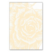 Vintage gelbe Rosen Hochzeitskarte Tischnummer (Rückseite)