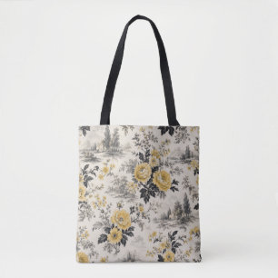 Vintage-Gelbe-Rosen-Tragetasche Tasche