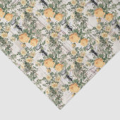 Vintage Gelbe Rosen und Bienen Seidenpapier (Ausschnitt)