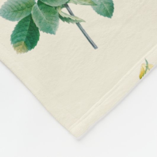 Vintage Gelbe Rosenkunst Fleecedecke (Ecke)