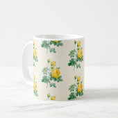 Vintage Gelbe Rosenkunst Kaffeetasse (Vorderseite Links)