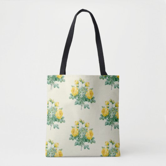 Vintage Gelbe Rosenkunst Tasche (Vorderseite)