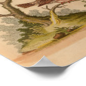 Vintage Gelbe Rotdrucke Poster (Ecke)