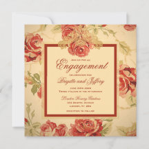 Vintage gelbe rustikale rote Rose benutzerdefinier