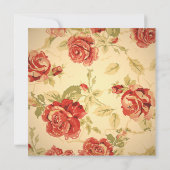Vintage gelbe rustikale rote Rose Sonderhochzeit g Einladung