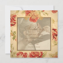 Vintage gelbe rustikale rote Rose Sonderhochzeit g