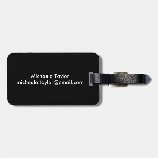 Vintage gelbe Schmetterlings-Insekten Gepäckanhänger (Rückseite horizontal)