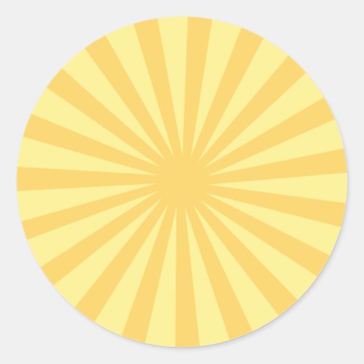 Vintage Gelbe Sonnenaufgänge Runder Aufkleber (Vorderseite)