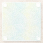 Vintage gelbe und blaue mit Blumensteigung Glasuntersetzer (Rückseite)