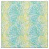 Vintage gelbe und blaue mit Blumensteigung Stoff (Muster)