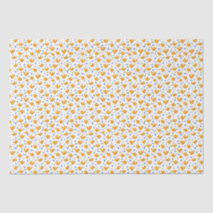 Vintage gelbe Wildblume Muster Gewebepfropfe Seidenpapier