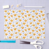 Vintage gelbe Wildblume Muster Seidenpapier (Handwerk)
