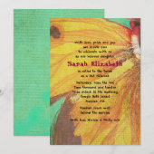 VINTAGE GELBEN BUTTERFLY Bat Mitzvah Einladung (Vorne/Hinten)