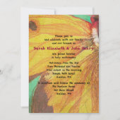 VINTAGE GELBEN-SCHALTFLÄCHE Einladung zur Hochzeit (Vorderseite)