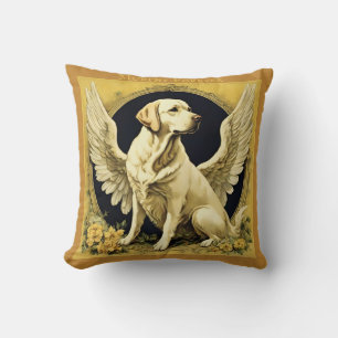 Vintage Gelber Labrador Engel Kissen