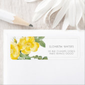 VINTAGE GELBROSE-RÜCKSENDEADRESSEN-AUFKLEBER (Insitu)