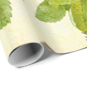 Vintage Gelbrosen Geschenkpapier (Rolleneckpunkt)