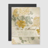 Vintage Gelbrosenbewegung Magnetkarte (Vorne/Hinten)