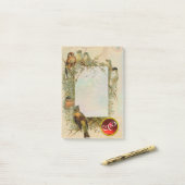 VINTAGE GEM-MONOGRAMM POST-IT KLEBEZETTEL (Auf Schreibtisch)