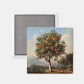 Vintage Gemälde einer Orangenbaumlandschaft Magnet (Vorderseite/Rückseite)