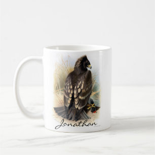Vintage-Gemälde eines gefleckten Adlers Kaffeetasse