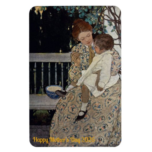 VINTAGE-Gemälde Muttertag ~ Magnet (Vertikal)