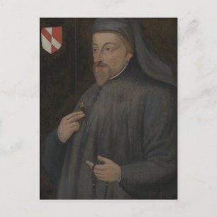 Vintage-Gemälde von Geoffrey Chaucer Postkarte