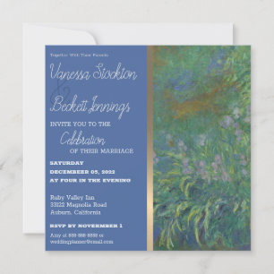 Vintage gemalte Foliage-Monet-Hochzeitseinladung Einladung
