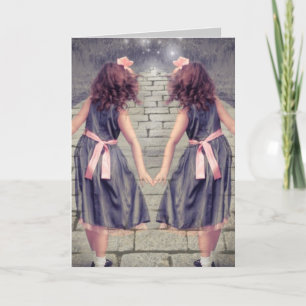 Vintage gemini beste Freunde für immer Twin Girls Karte