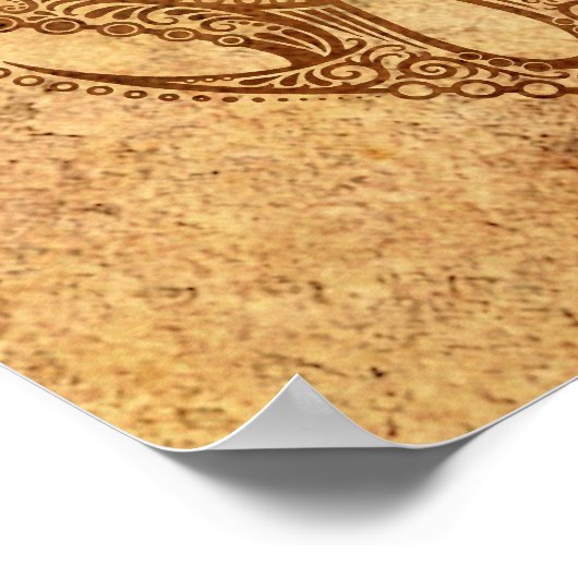 Vintage Gemini Zodiac Poster (Ecke)