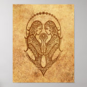 Vintage Gemini Zodiac Poster (Vorne)