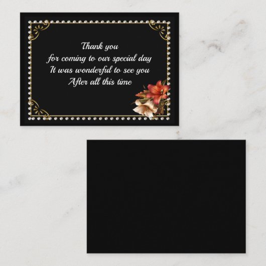 Vintage Gemstone Frame Dankeschön Karten (Vorne/Hinten)