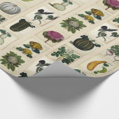 Vintage-Gemüse-Botanikdrucke Geschenkpapier (Ecke)