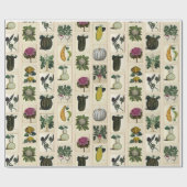 Vintage-Gemüse-Botanikdrucke Geschenkpapier (Flach)