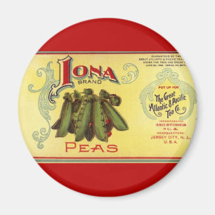 Vintage-Gemüse-Dosenetiketten-Kunst, Iona-Marke Er Magnet
